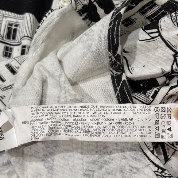 Zara x Ana Mushell Graphic Capsule Comic Print Shirt, Size S, Black & White - Picture 11 of 15